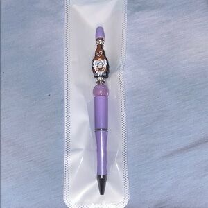 Purple Decorative Pen with Gnome Design